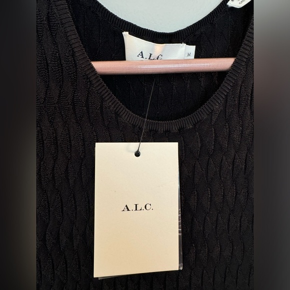 A.L.C. Black Sleeveless Nylon / Viscose Dress - Picture 4 of 10